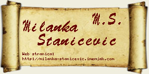 Milanka Stanićević vizit kartica